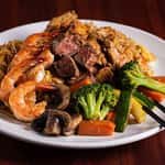 Teriyaki Triple Delight ( Shrimp, Chicken & Beef ) with White Rice