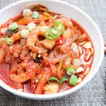韩国 Korea Jjamppang ( Spicy mixed-up seafood noodle soup )