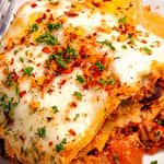 Lasagna with 4 meatball 40 oz ( 2 lb and half ) Big enough for two