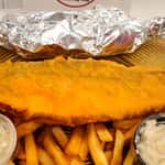 Fish Fry (Huge 11 oz Beer Battered Haddock, Coleslaw,Fries,Garlic Bread & Tarter Sauce)