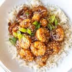 Teriyaki Jumbo Shrimp with White Rice