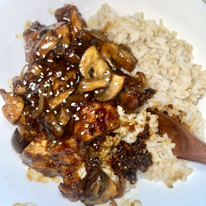 Tofu & Mushroom in Garlic Sauce