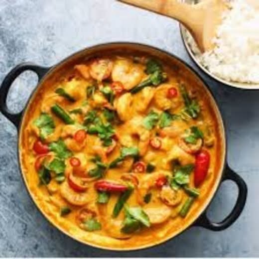 Curry Shrimp, Chicken, Pork & Vegetable